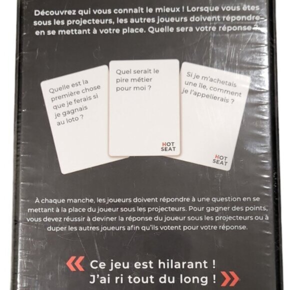 FRENCH : Hot Seat The Party Game Card Game NEW - Picture 5 of 9